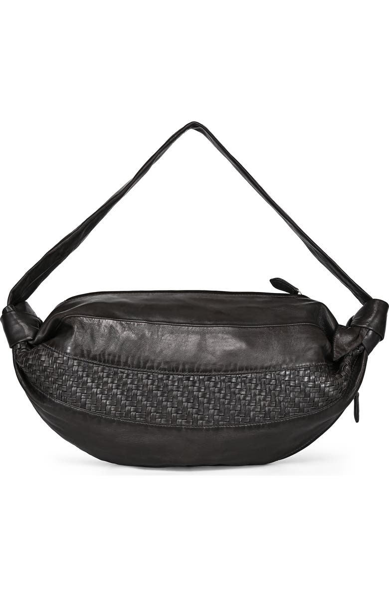 OLD TREND Lily Oversized Handwoven Convertible Leather Sling Bag, Alternate, color, Grey