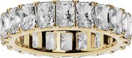 Jennifer Fisher 18K Gold Emerald Cut Lab Created Diamond Eternity Ring - 5.2 ctw