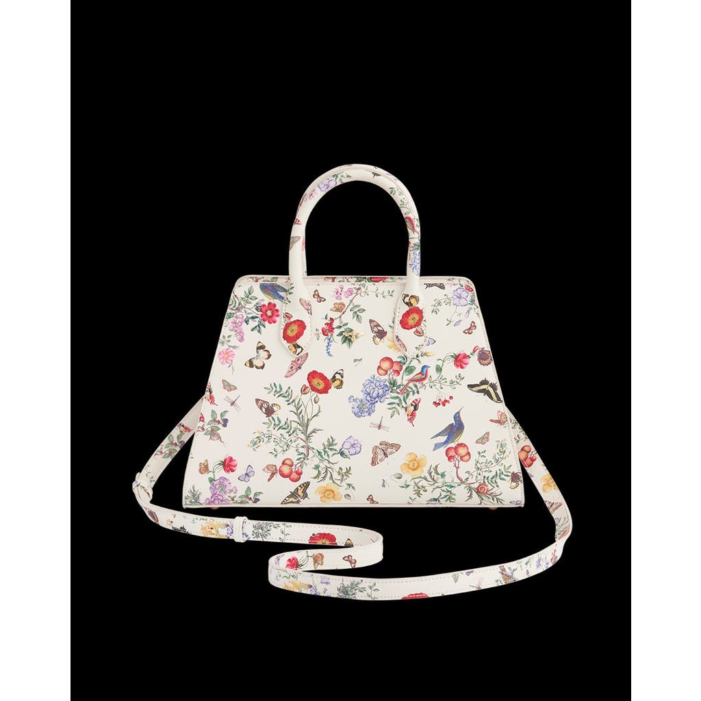 Fable England Alice Garden Medium Structured Tote In White