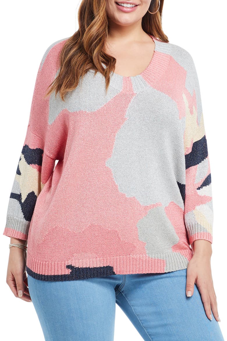 Citrus Splash Sweater, Main, color, PINK MULTI
