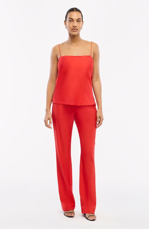 Another Tomorrow Silk Camisole In Red