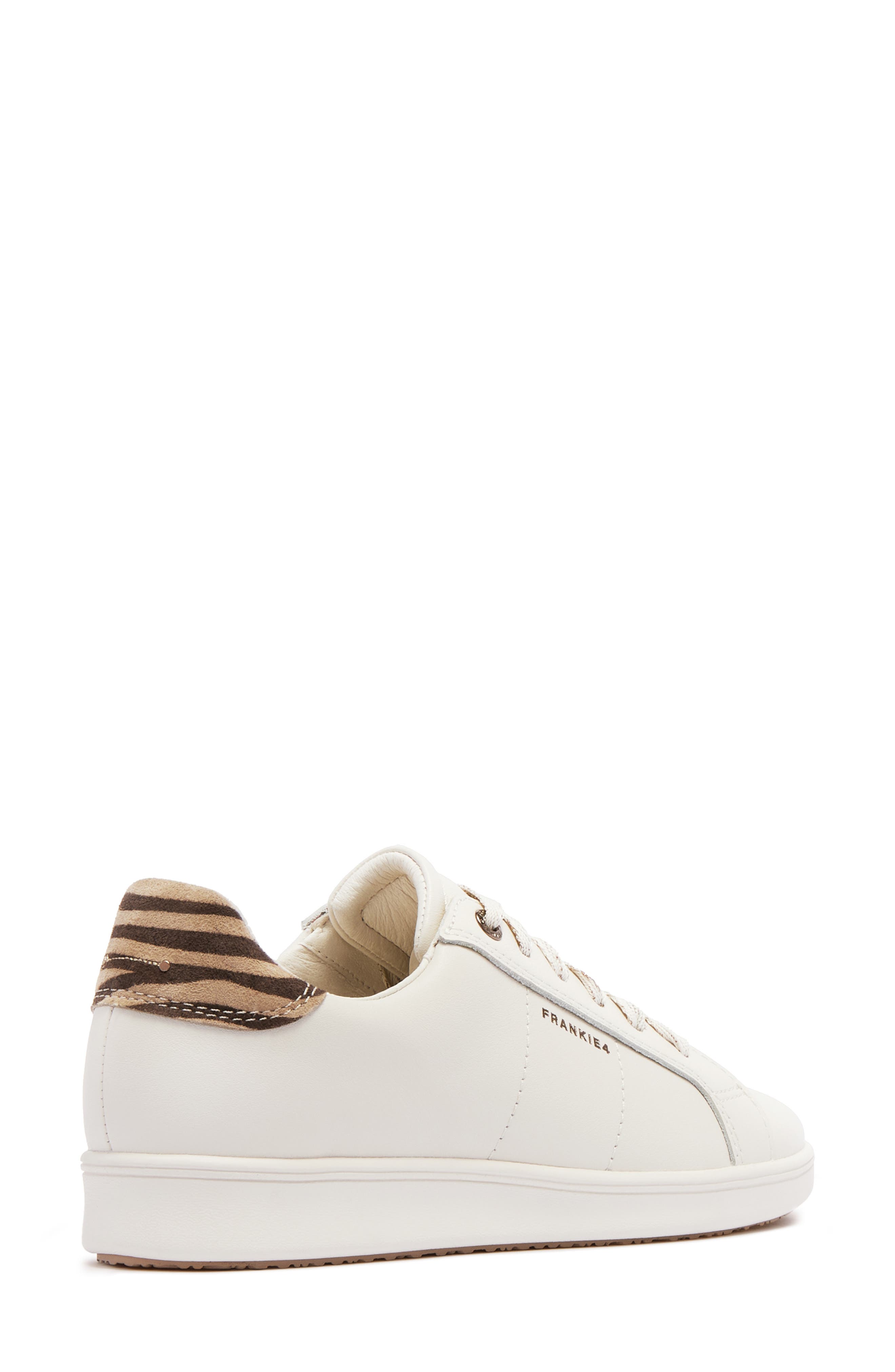 FRANKIE4 Jackie V Leather Sneaker, Alternate, color, Chalk/ Zebra
