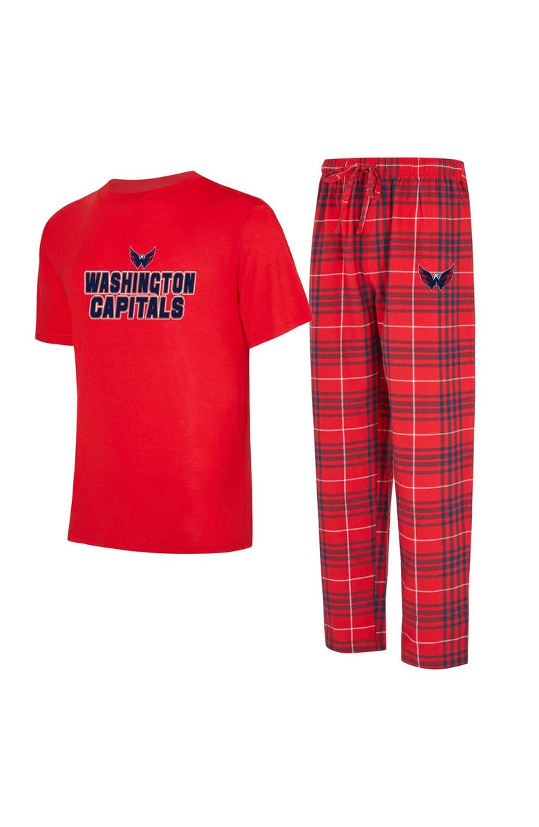 CONCEPTS SPORT Men's Concepts Sport Washington Capitals Vector T-Shirt & Pants Sleep Set, Alternate, color, Red