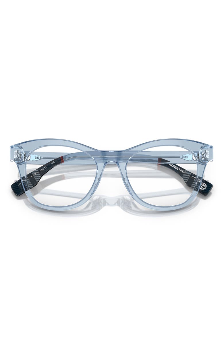 Burberry 44mm Small Cat Eye Optical Glasses, Alternate, color, Blue / Demo Lens
