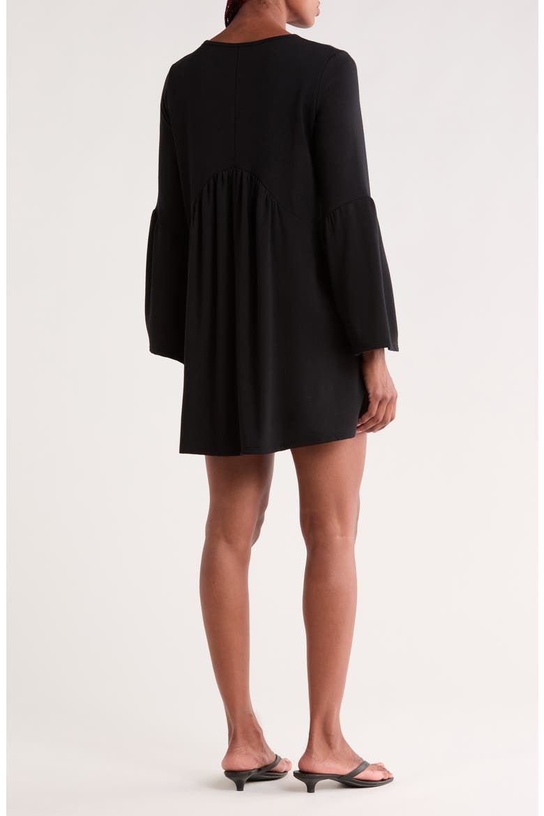 Long Sleeve Minidress, Alternate, color, BLACK
