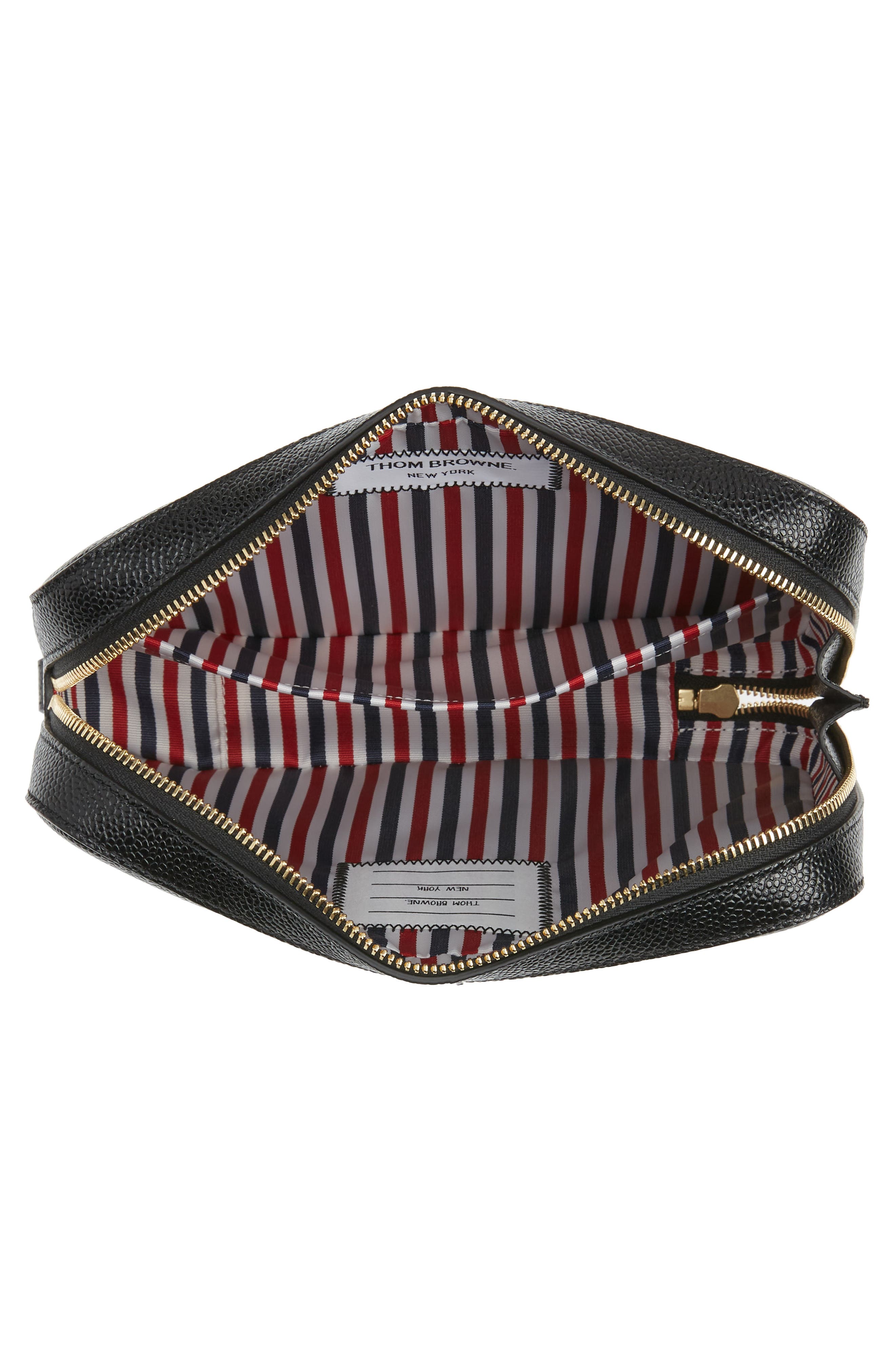 Thom Browne Leather Dopp Kit, Alternate, color, 