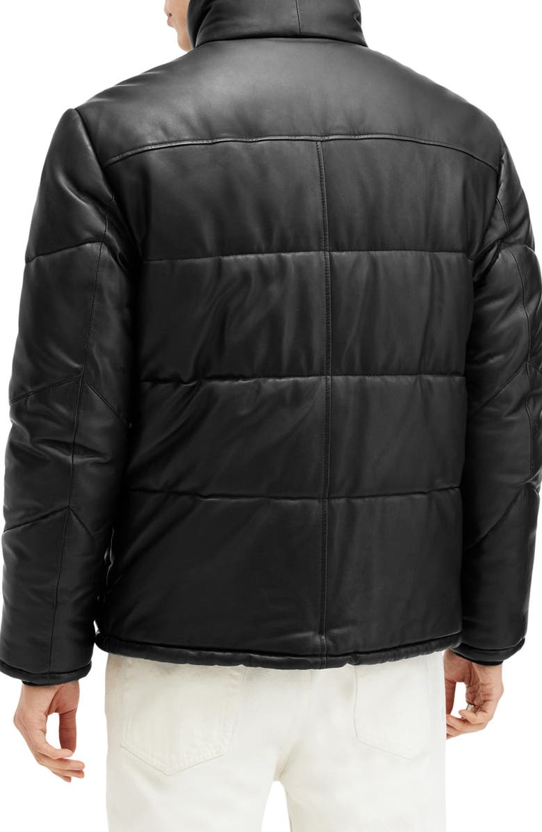 AllSaints Raya Leather Puffer Jacket, Alternate, color, 