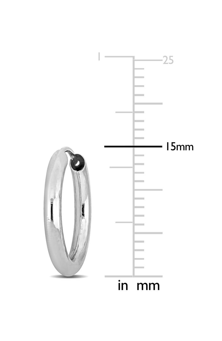 DELMAR 14K White Gold 13mm Hoop Earrings, Alternate, color, White Gold
