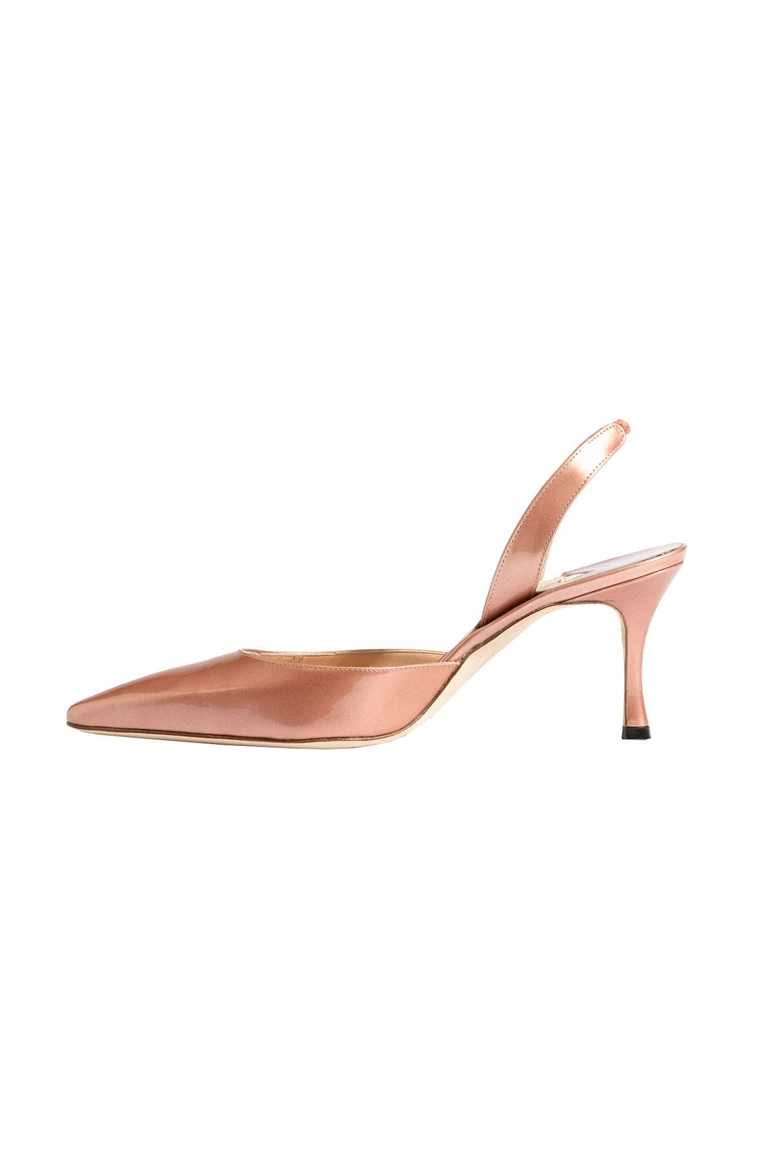 'Carolyne' Slingback Pump, Alternate, color, METAL PATENT FLESH