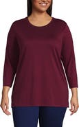 Lands' End 3/4 Sleeve Cotton Supima Tunic