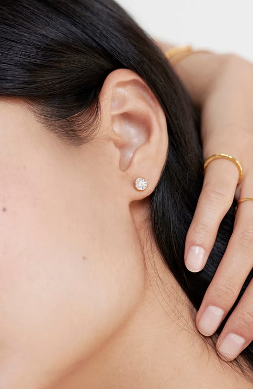 Monica Vinader Essential Diamond Stud Earrings In 18ct Gold Vermeil On Sterling