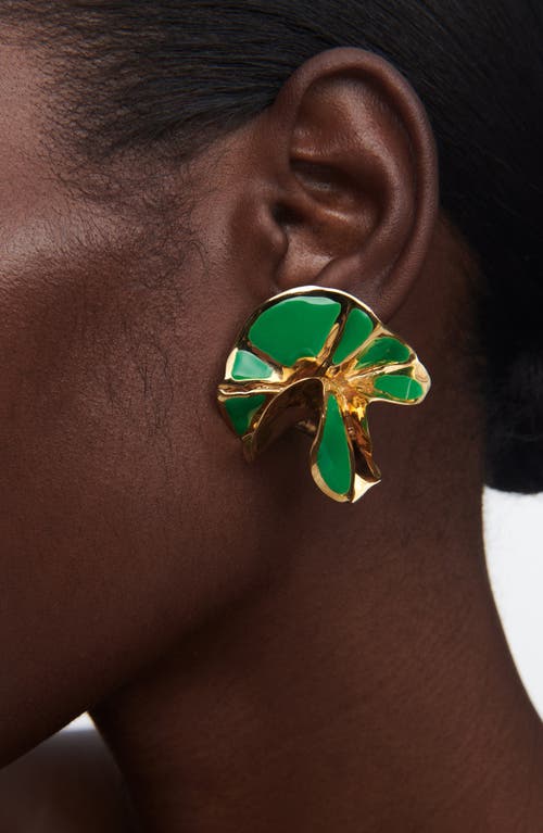 Sterling King Delphinium Enamel Stud Earrings