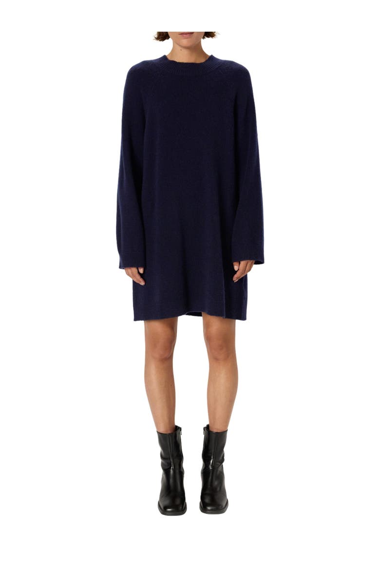 Lysan Long Sleeve Knitted Dress, Alternate, color, Navy Blue
