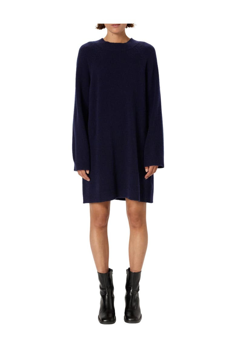 GERARD DAREL Lysan Long Sleeve Knitted Dress, Alternate, color, Navy Blue