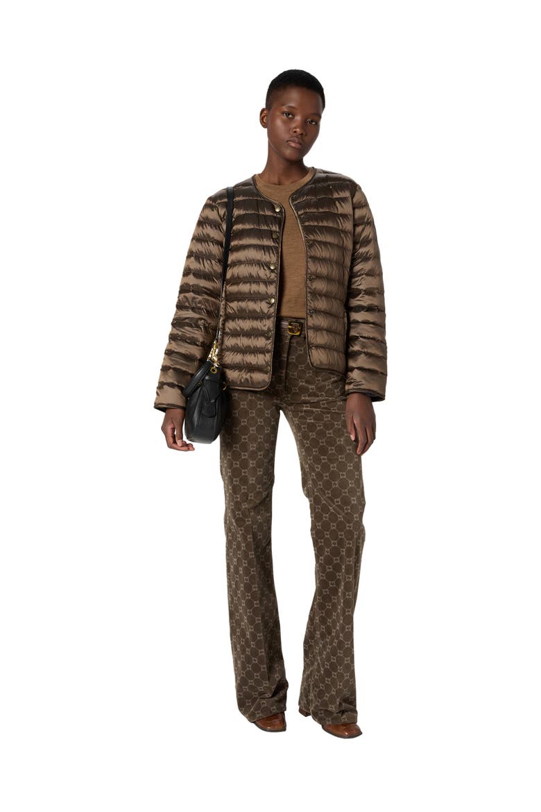 Micaela Quilted Reversible Down Jacket, Alternate, color, Cigar