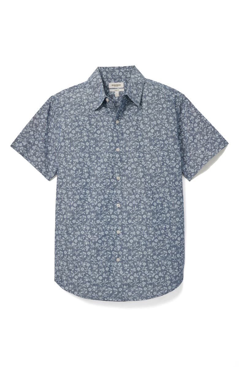 Bonobos Riviera Floral Short Sleeve Stretch Cotton Button-Up Shirt, Alternate, color, 