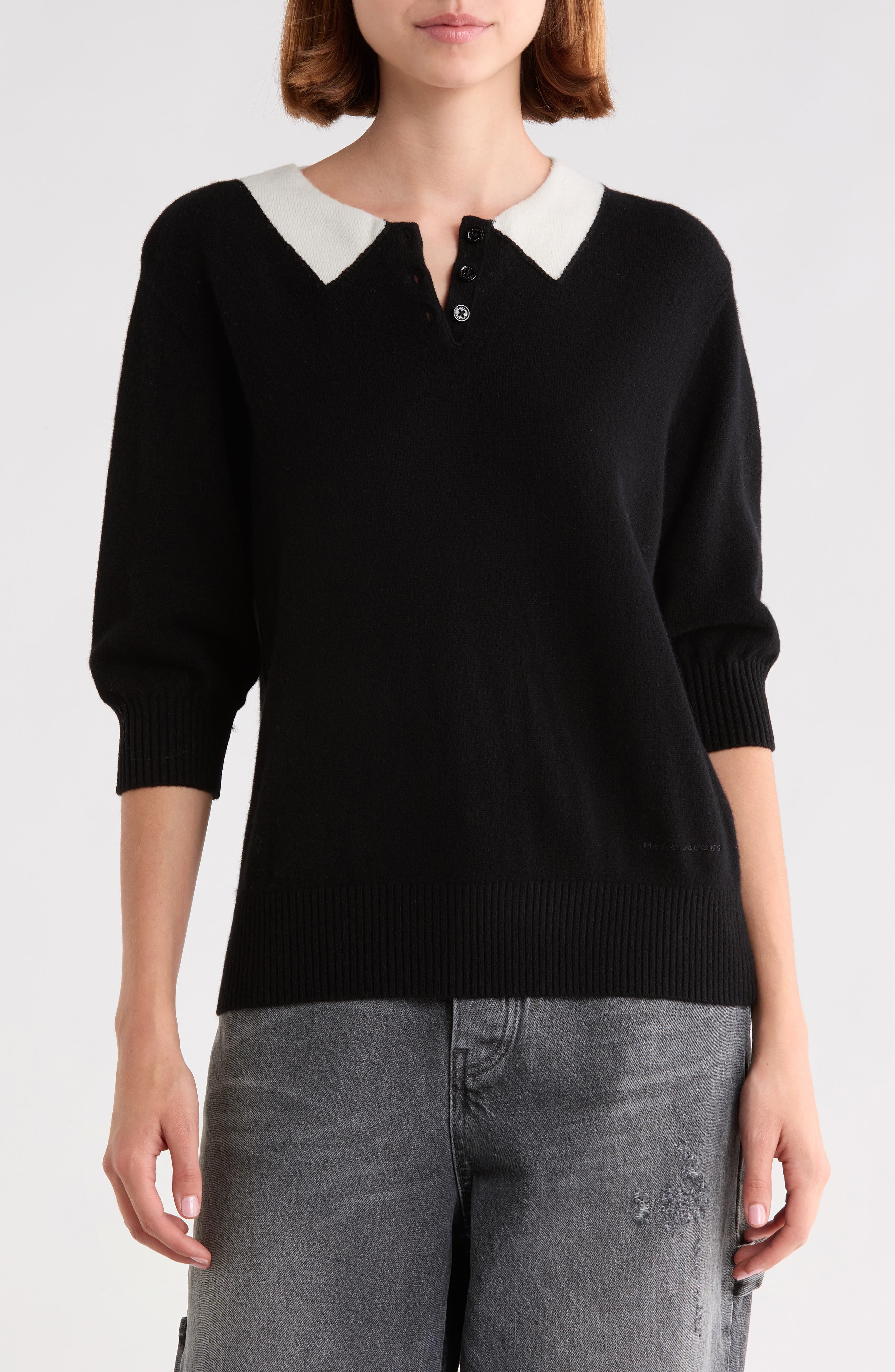 Trompe l'Oeil Knit Polo