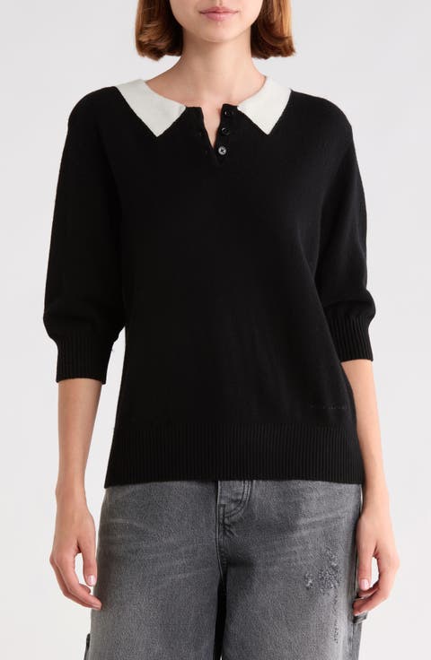Trompe l'Oeil Knit Polo