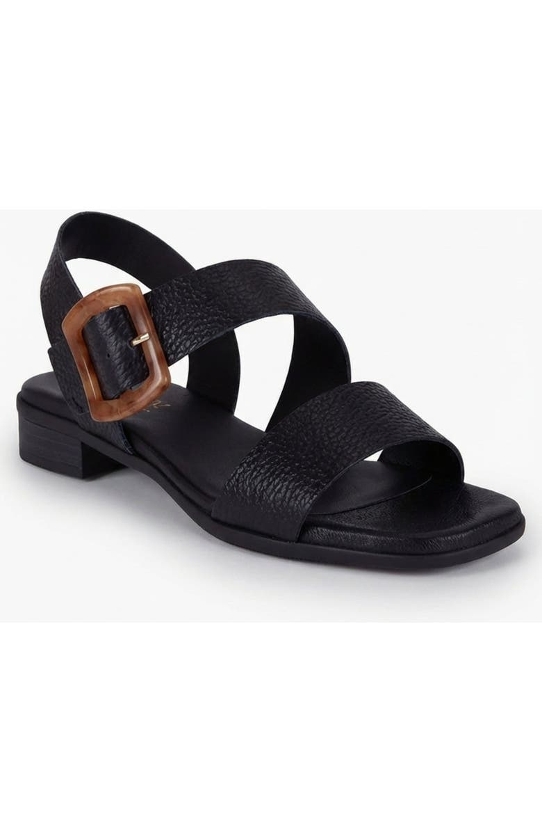 Menina Step Juliette Side Buckle Sandal, Alternate, color, Black