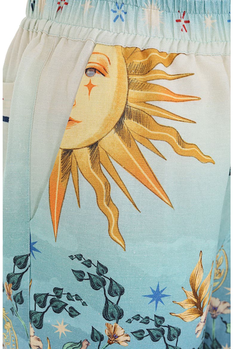 Watts Solstice Print Cover-Up Shorts, Alternate, color, BLUE