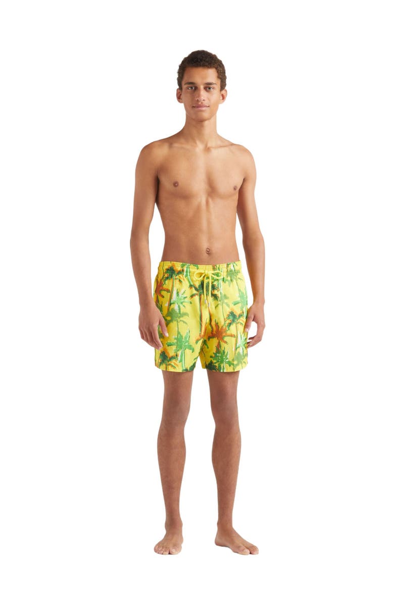 Vilebrequin Ultra-light and packable Swim Shorts Palms Offset, Alternate, color,