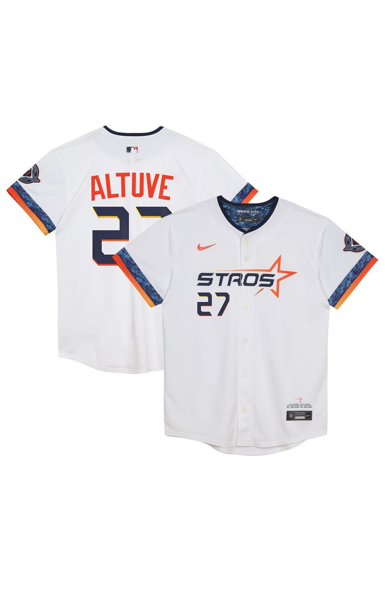 Nike Preschool Nike Jose Altuve White Houston Astros 2025 City Connect Limited Player Jersey, Main, color, White