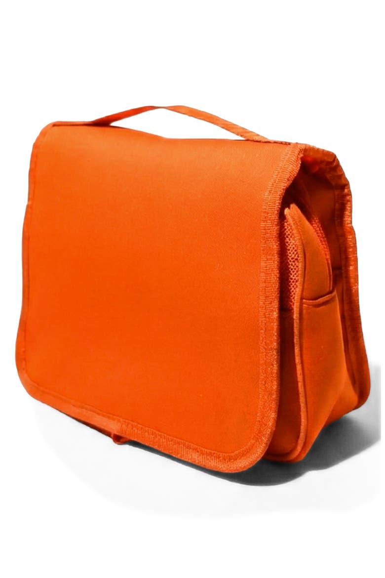 Neoprene Water Resistant Hanging Toiletry Case, Alternate, color, ORANGE