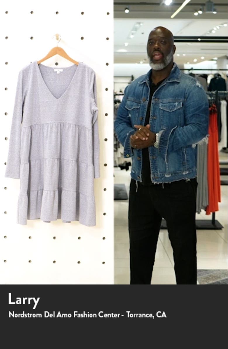 Tiered Long Sleeve Knit Dress, sales video thumbnail