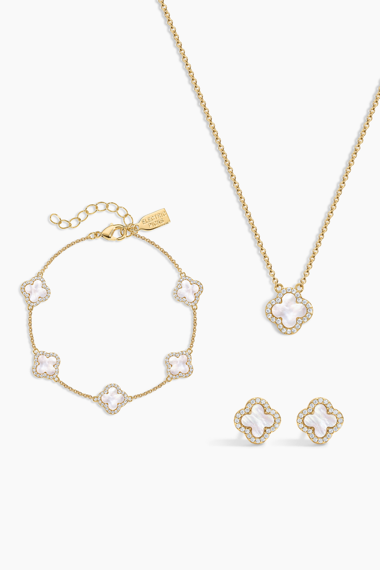 Mini White Icon Clover Set of 3, Main, color, White