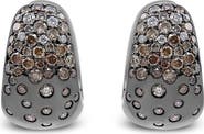 Haus of Brilliance 18K White Gold 2 1/4 Cttw Diamond Huggy Hoop Earring