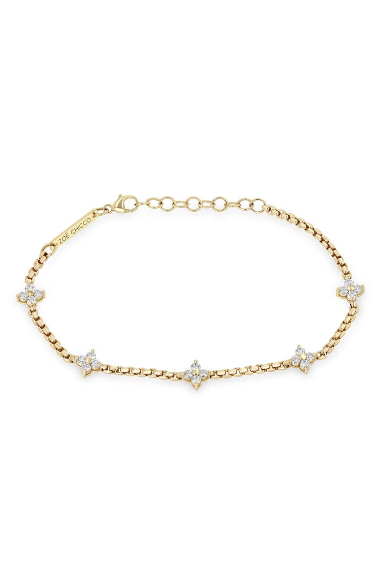 Zoë Chicco 14K Gold Diamond Station Bracelet, Alternate, color, 14K Yelow Gold