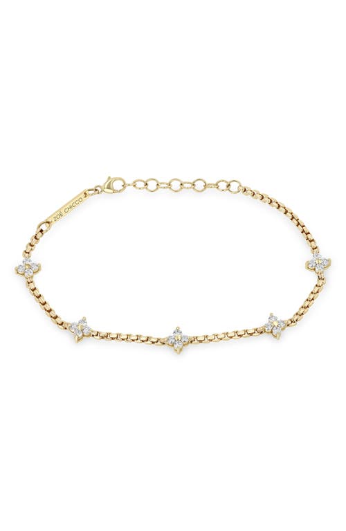 Zoë Chicco 14k Gold Diamond Station Bracelet In Gold