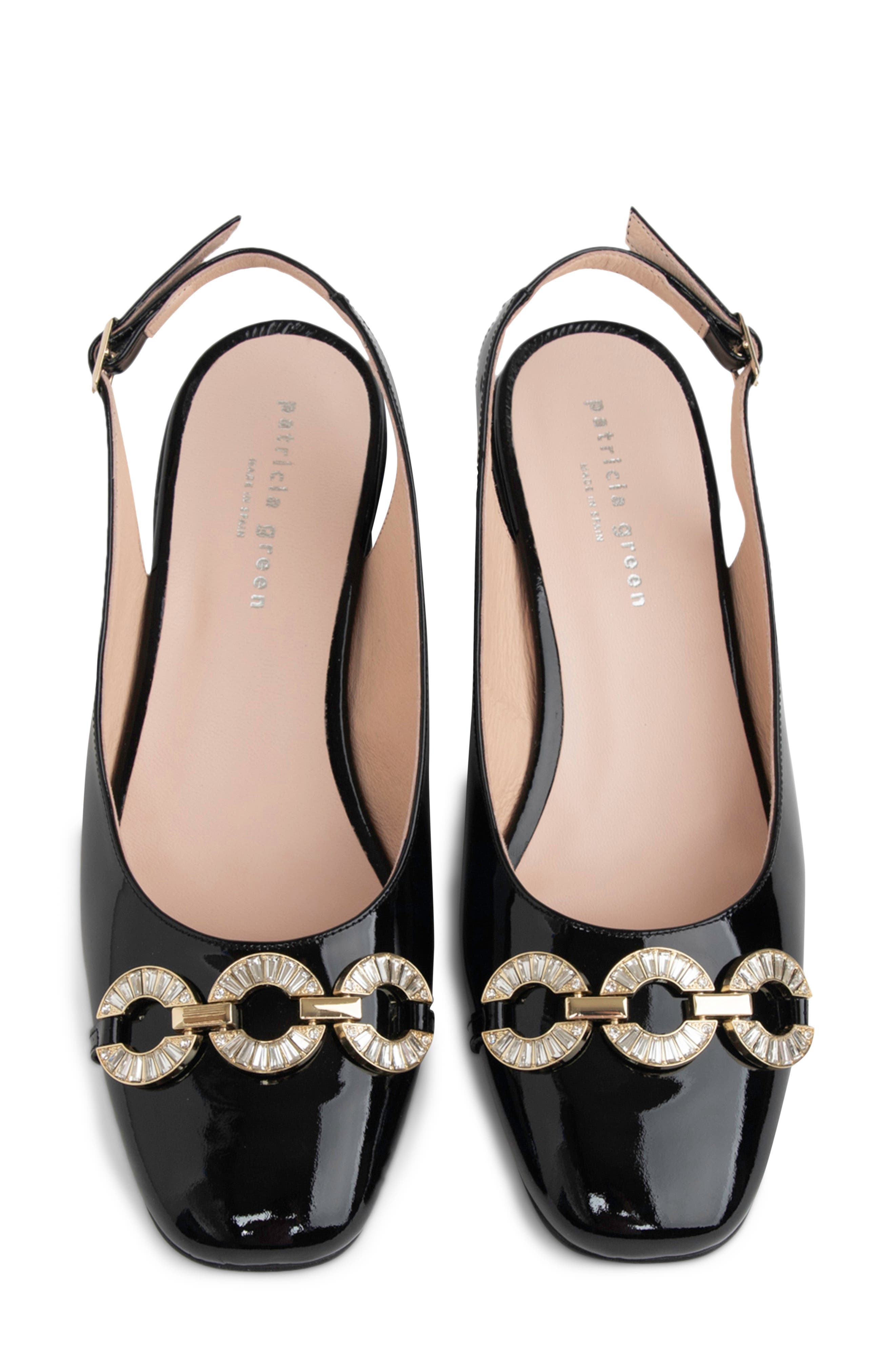 patricia green Aubrey Slingback Pump, Alternate, color, Black Patent