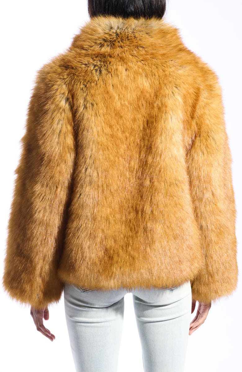 AZALEA WANG Faux Fur Coat, Alternate, color, Tan