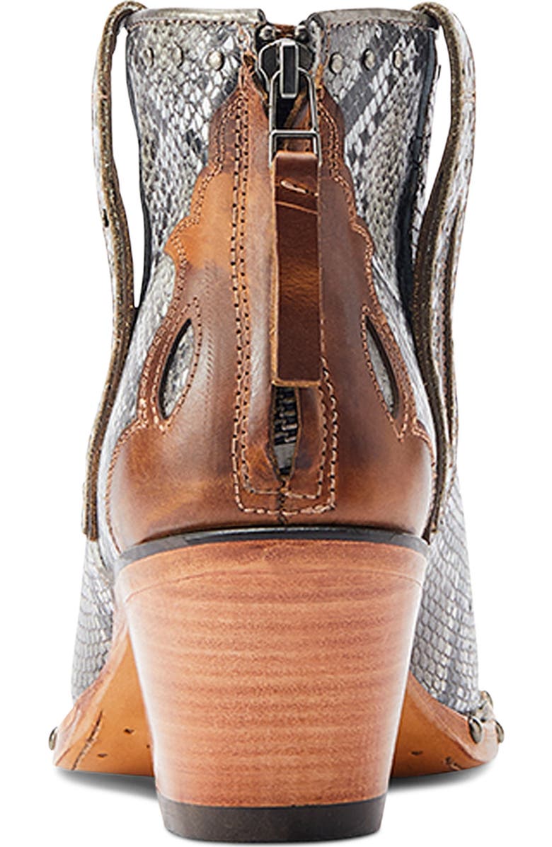 Ariat Greeley Western Bootie, Alternate, color, Natural Snake