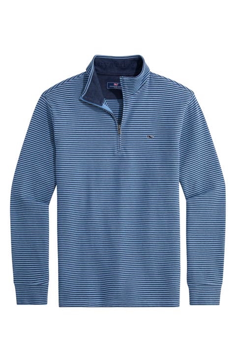 Saltwater Stripe Quarter Zip Pullover