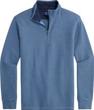 vineyard vines Saltwater Stripe Quarter Zip Pullover