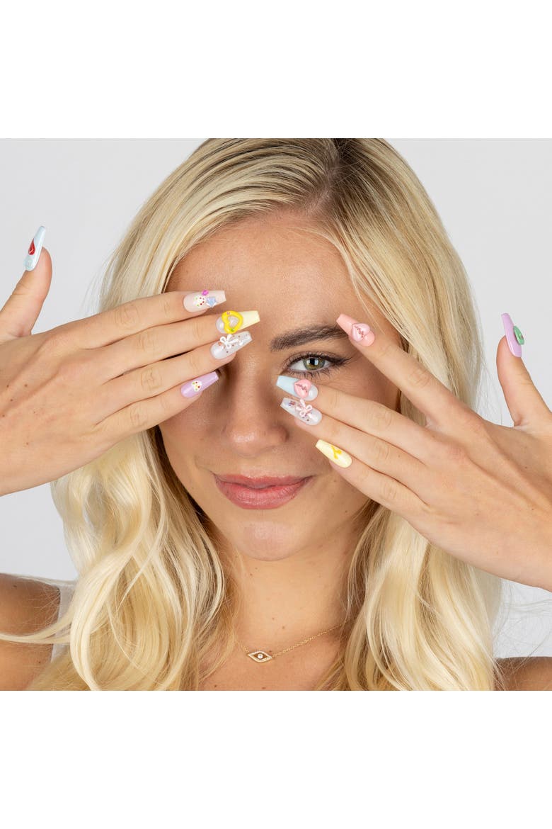 Kawaii Crush Luxury Handmade Press On Nails, Alternate, color, Multicolor