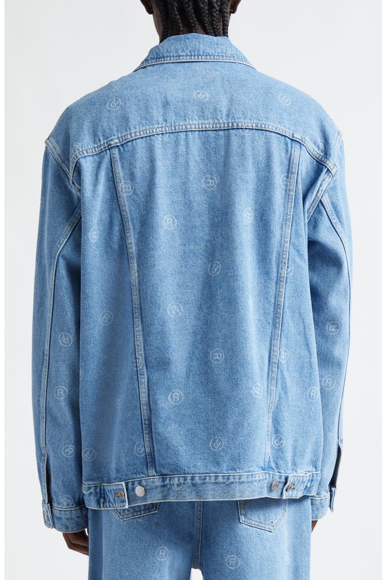 Oversize Denim Trucker Jacket, Alternate, color, ALL OVER BLUE