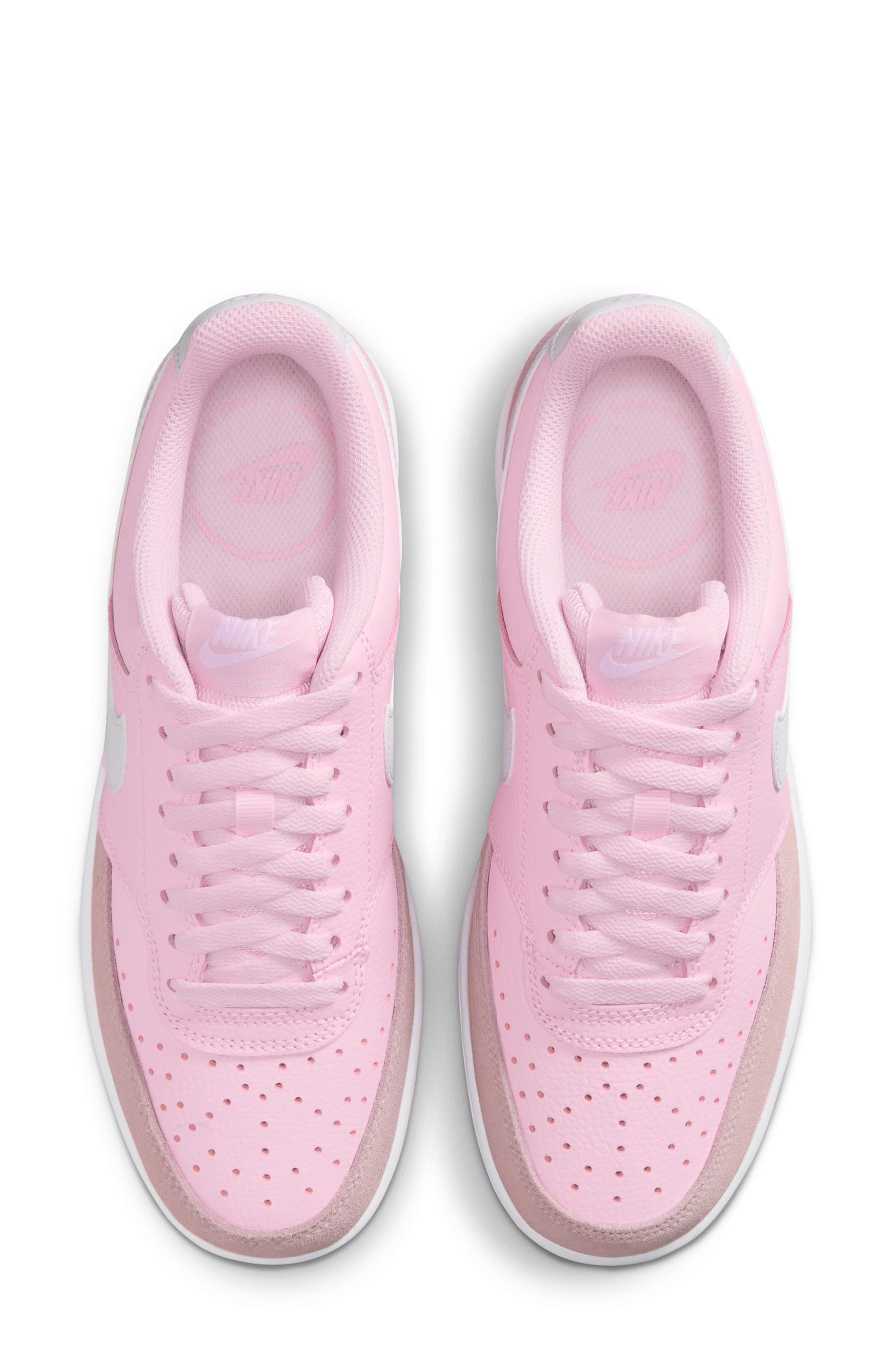 Nike Court Vision Low Sneaker, Alternate, color, Pink Foam/ White