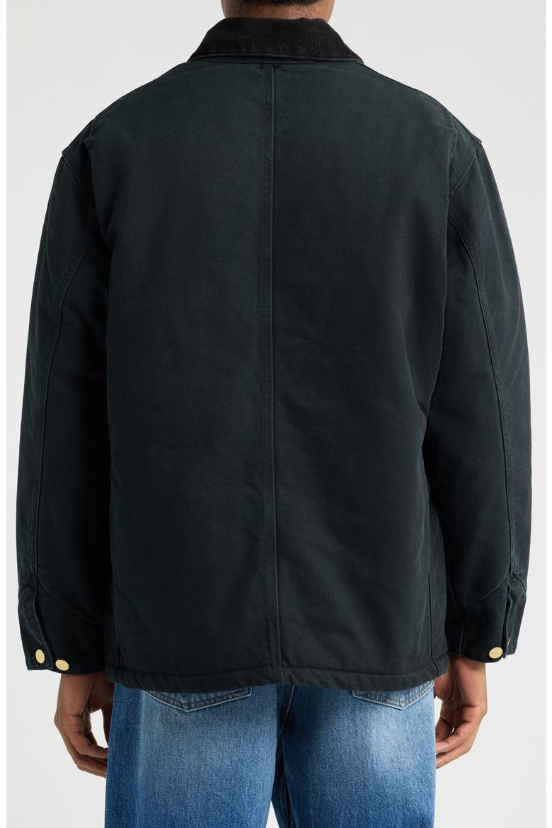 OG Organic Cotton Canvas Chore Coat, Alternate, color, BLACK / BLACK