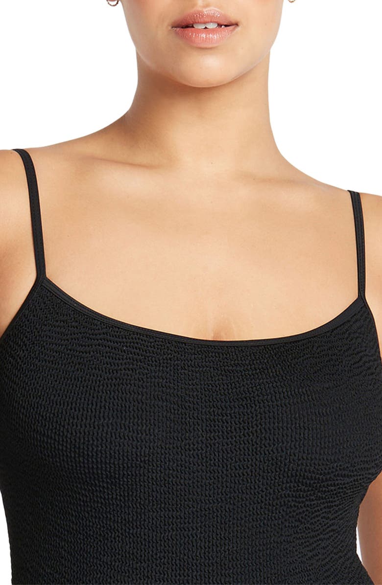 bond-eye Low Palace Textured Open Back One-Piece Swimsuit, Alternate, color,