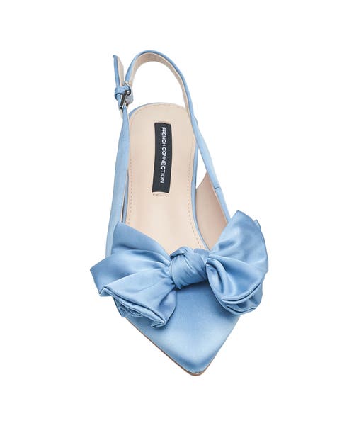 French Connection Quinnbow Slingback Kitten Heel In Blue