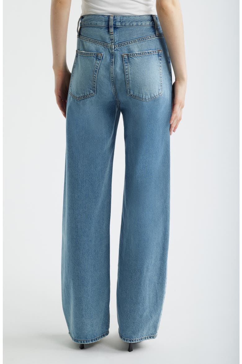 The Off Duty Drawstring Bow Jeans, Alternate, color, AFTERGLOW