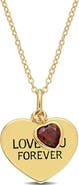 Julianna B. LOVE YOU FOREVER Heart Necklace Plated Silver