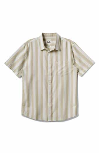 Quiksilver Oxford Stripe Classic Short Sleeve Button-Up Shirt