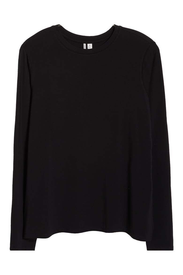 Long Sleeve T-Shirt, Alternate, color, BLACK