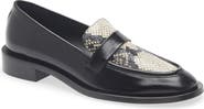 Stuart Weitzman Palmer Snakeskin Embossed Loafer