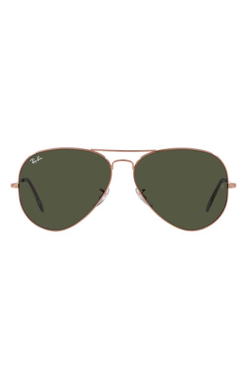 Ray-Ban 'Original Aviator' 58mm Sunglasses in Rose Gold  product