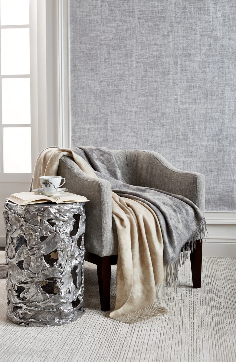 Michael Aram Orchid Wool Throw Blanket, Alternate, color,